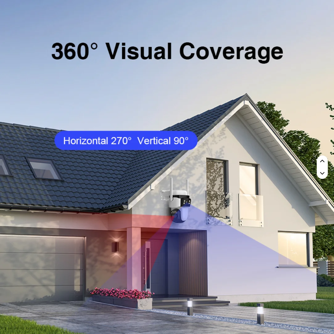 სათვალთვალო კამერა მზის ელემენტით Dual Lens - Image 7